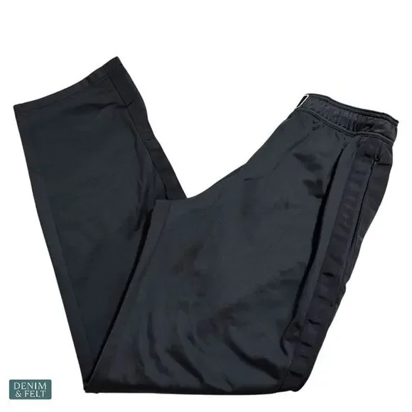 Alo Yoga Prizewinner Track Pants Black Wide Leg Logo Waistband Athleisure Small - Picture 5 of 13